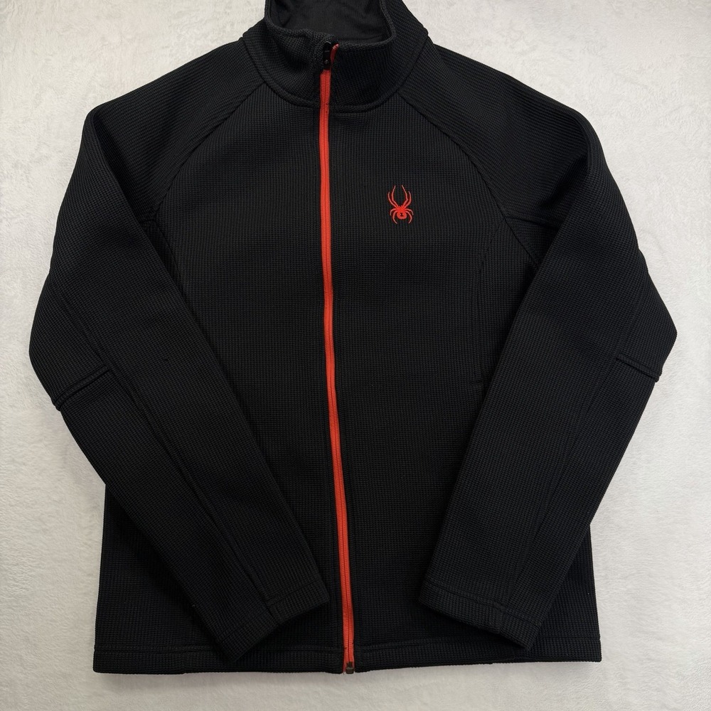 Spyder Men's Foremost Full Zip Heavy Weight Core Sweater Jacket Black Size Med